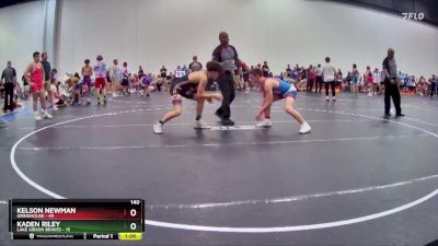 140 lbs Round 7 (10 Team) - Kaden Riley, Lake Gibson Braves vs Kelson Newman, Grindhouse