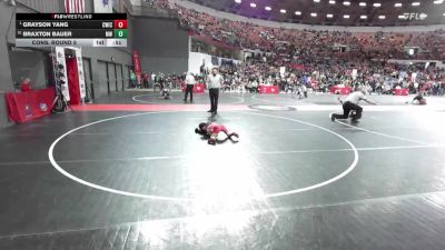 51 lbs Cons. Round 5 - Braxton Bauer, MES Wrestling vs Grayson Yang, CrassTrained: Weigh In Club