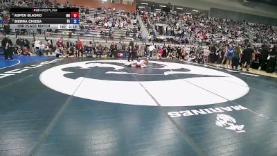 U20 Women - 55 lbs 3rd Place Match - Aspen Blasko, MN vs Sierra Chiesa, PA