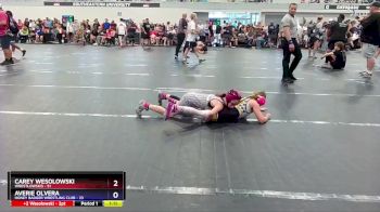 70-80 lbs Round 2 - Carey Wesolowski, Wrestlowskis vs Averie Olvera, Honey Badger Wrestling Club