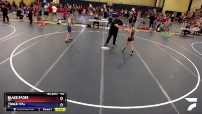 100 lbs Cons. Round 3 - Blake Brose, MN vs Trace Rial, IA