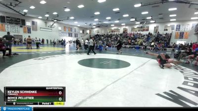 285 lbs Quarterfinal - Keylen Schwenke, Torrance vs Royce Pelletier, Big Bear