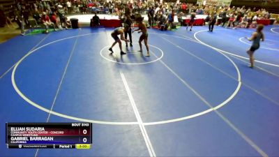 175 lbs Cons. Round 6 - Elijah Sudaria, Community Youth Center - Concord Campus Wrestling vs Gabriel Barragan, California