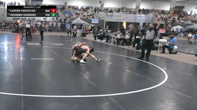 A 120 lbs Champ. Round 1 - Carter Hostetler, Spring Hill High School vs Ozodbek Ruziboev, Pigeon Forge High School