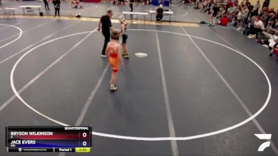 86 lbs Quarterfinal - Bryson Wilkinson, IL vs Jace Evers, MN