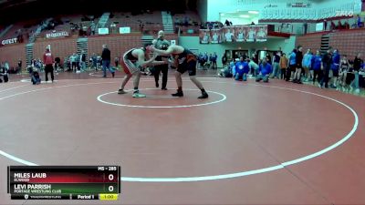 285 lbs Semifinal - Levi Parrish, Portage Wrestling Club vs Miles Laub, Elwood