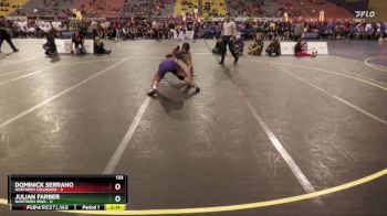133 lbs Semis & 3rd Wb (16 Team) - Julian Farber, Northern Iowa vs Dominick Serrano, Northern Colorado
