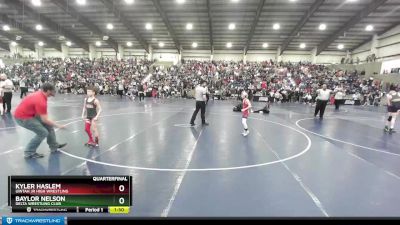 59 lbs Quarterfinal - Baylor Nelson, Delta Wrestling Club vs Kyler Haslem, Uintah Jr High Wrestling