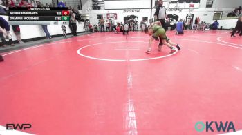 52 lbs Round Of 16 - Moxin Hammans, Warner Eagles Youth Wrestling vs Damion McGehee, Team Tulsa Wrestling Club