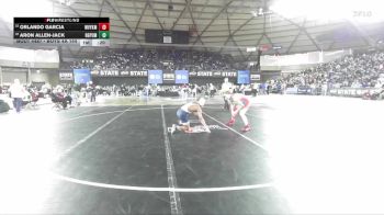 Boys 4A 144 lbs Cons. Round 2 - Orlando Garcia, West Valley (Yakima) vs Aron Allen-Jack, Rogers (Puyallup)