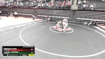 116 lbs 1st Place Match - Farrell Burman, Wasatch vs Bridger Olsen, Syracuse