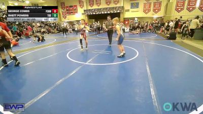 90 lbs Quarterfinal - George Combs, Ponca City Wildcat Wrestling vs Rhett Powers, Tiger Trained Wrestling