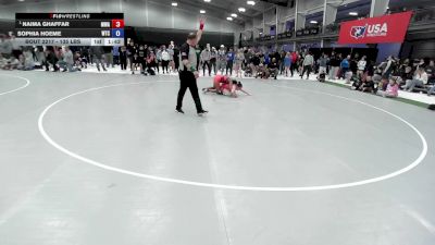 135 lbs Quarters - Naima Ghaffar, M3 Wrestling Academy vs Sophia Hoeme, Wichita Training Center