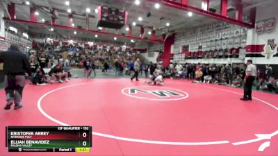 152 lbs 1st Place Match - Kristofer Arrey, Riverside Poly vs Elijah Benavidez, Paloma Valley