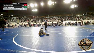 55 lbs Round Of 16 - Hudson Waag, Keystone Wrestling Club vs Rocky Johnson, Team Of Hard Knox