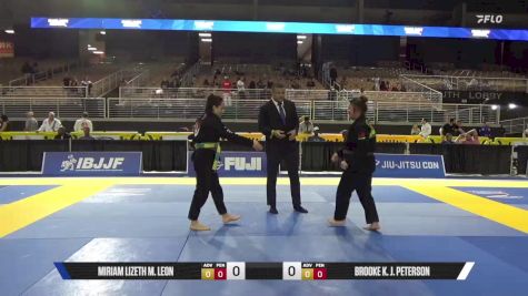 Brooke K. J. Peterson vs Miriam Lizeth M. Leon 2025 Pan Jiu Jitsu IBJJF Championship