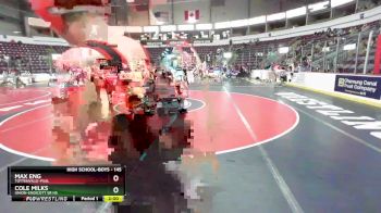 145 lbs Champ. Round 2 - Cole Milks, Union-Endicott Sr HS vs Max Eng, Tottenville-PSAL