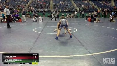 4A 106 lbs Champ. Round 1 - Spencer Sterling, Cardinal Gibbons vs Luke Brown, T.C. Roberson