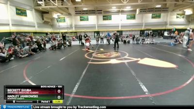 100 lbs 1st Place Match - Hadley Janikowski, Bowman County vs Beckett Svuba, Siouxland Wrestling Academy