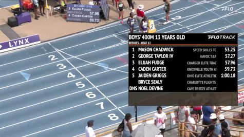 Youth Boys' 400m, Semi-Finals 13 - Age 13