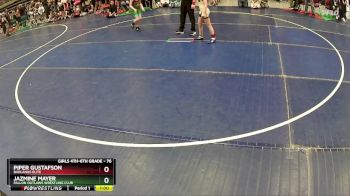 76 lbs Champ. Round 1 - Jazmine Mayer, Fallon Outlaws Wrestling Club vs Piper Gustafson, Badlands Elite