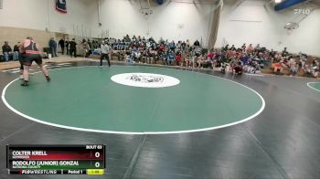 215A Champ. Round 1 - Colter Krell, Kemmerer vs Rodolfo (Junior) Gonzalez, Natrona County