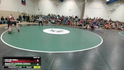 215A Champ. Round 1 - Colter Krell, Kemmerer vs Rodolfo (Junior) Gonzalez, Natrona County