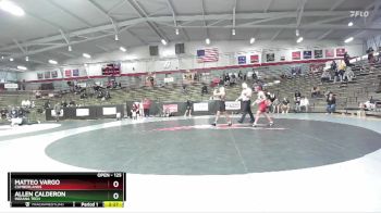 125 lbs Semifinal - Allen Calderon, Indiana Tech vs Matteo Vargo, Cumberlands