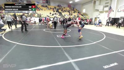 126 lbs Quarterfinal - Tristan McClellan, Union Girls JH vs Addison Willis, Wagoner