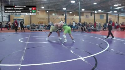 285 lbs Champ. Round 2 - Nicolas Rodriguez, Eastern Oregon University vs Anthony Estrada, Providence (Mont.)