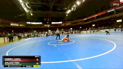 142 lbs Champ. Round 1 - Gabriell Garza, Dominate Club Wrestling vs Emiliano Toro, Stampede Wrestling Club