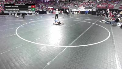 D1-120 lbs Champ. Round 1 - Oliver Larson, River Falls vs Owen Becker, Germantown