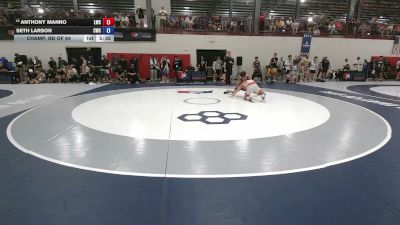 74 kg Champ. Rd Of 64 - Anthony Manno, Lions Wrestling Club vs Seth Larson, Chippewa Wrestling Club