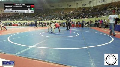 133 lbs Consi Of 16 #1 - Savanna Kelnhofer, Comanche MS vs Liz Cline, Sand Springs Jr High