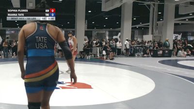 155 lbs Cons. Quarters - Sophia Flores, Betterman Elite Wrestling vs Rianna Tate, Thorobred Wrestling Club