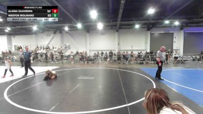 54 lbs Consi Of 8 #2 - Alaina Saavedra, Top Rank Hammers vs Weston Molinaro, Rising Sun WC