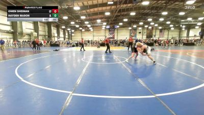 145 lbs Consi Of 32 #1 - Owen Sheiman, CT vs Hayden Mason, AL