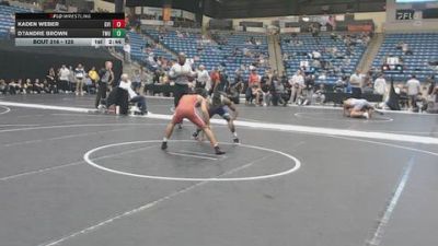 125 lbs Semifinal - Kaden Weber, Grand View (Iowa) vs D?Andre Brown, Texas Wesleyan