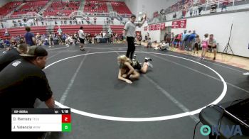 82-88 lbs Rr Rnd 2 - Dalis Ramsey, Tecumseh Takedown Club vs Julietta Valencia, Midwest City Bombers Youth Wrestling Club