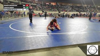 118 lbs Consi Of 64 #2 - Mason Broadfoot, Crossings Christian School vs Ledgyn Emery, McAlester