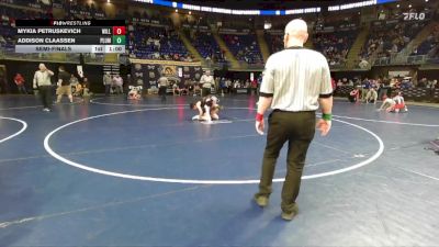 124 lbs Semifinal - Mykia Petruskevich, Williamsport vs Addison Claassen, Plum