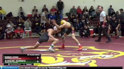 125 lbs 1st Place Match - Darius Levan, Sacramento City College vs Eczequiel Jaurrieta, Fresno City College