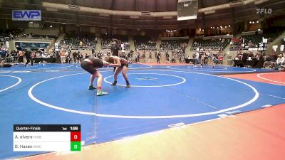 88 lbs Quarterfinal - Averie Olvera, Honey Badgers Wrestling Club vs Grayson Hazen, Woodland Wrestling Club