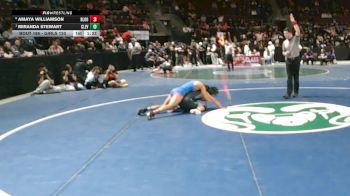 Girls 120 lbs Quarterfinal - Miranda Stewart, Cleveland vs Amaya Williamson, Bloomfield