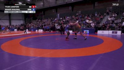 92kg Quarterfinal - Tyler Langford, Saskatoon Junior Huskies vs Manjot Dhaliwal, Guru Gobind Singh Wrestling Club