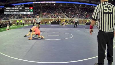 D2-132 lbs Semifinal - Rasler Warner, Gull Lake HS vs Logan Christopher, Fenton HS