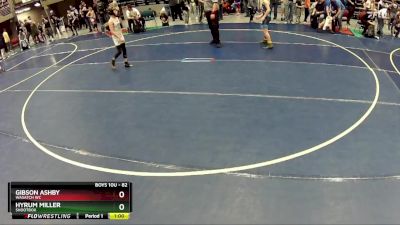 82 lbs Cons. Round 3 - Gibson Ashby, Wasatch WC vs Hyrum Miller, Shootbox