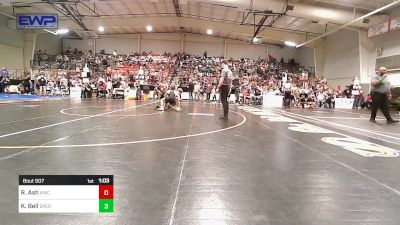 98 lbs Quarterfinal - Rowdy Ash, Keystone Wrestling Club vs Kamden Bell, Sperry Wrestling Club