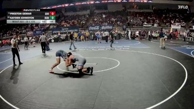 D 1 175 lbs Cons. Round 2 - Kayden Johnston, H.L. Bourgeois vs Preston Gemar, Covington