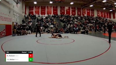 132 lbs Semifinal - Koy Weber, Meeker vs Nash Nielsen, North Sevier